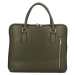 Kožená business taška na laptop Kendall, D74 khaki zelená
