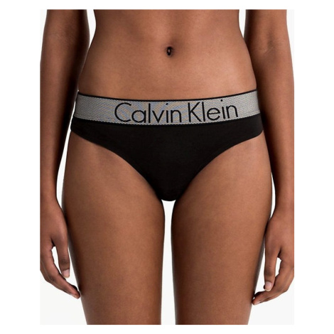 Dámské kalhotky tanga CALVIN KLEIN QF4054E černé