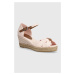 Sandály Tommy Hilfiger BASIC OPENED TOE MID WEDGE růžová barva, FW0FW04785