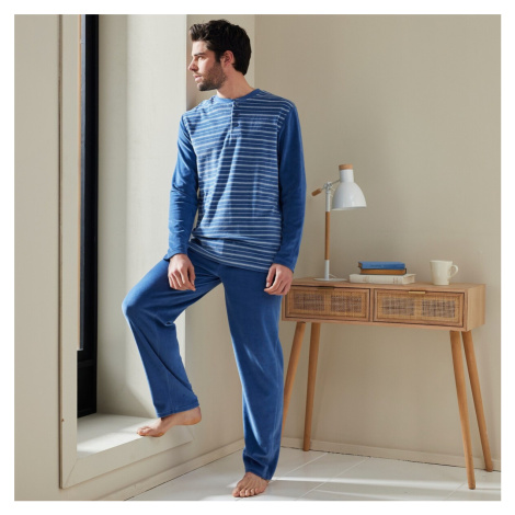 Velurové pruhované pyžamo s barvenými vlákny Blancheporte