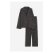 H & M - Vzorované pyžamo - šedá