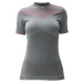 Dámské sportovní tričko s krátkým rukávem IRON-IC - šedo-růžová