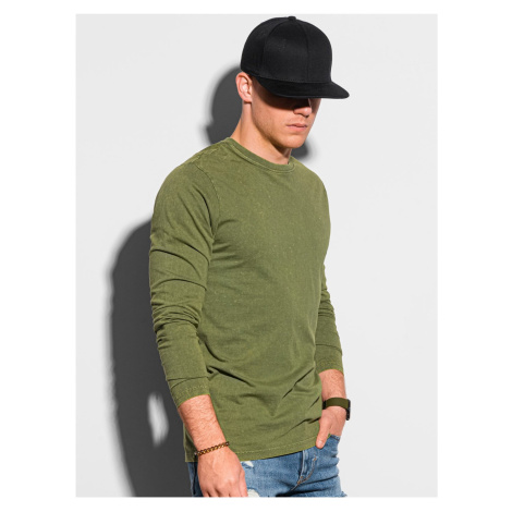 Zelené pánské basic tričko Ombre Clothing