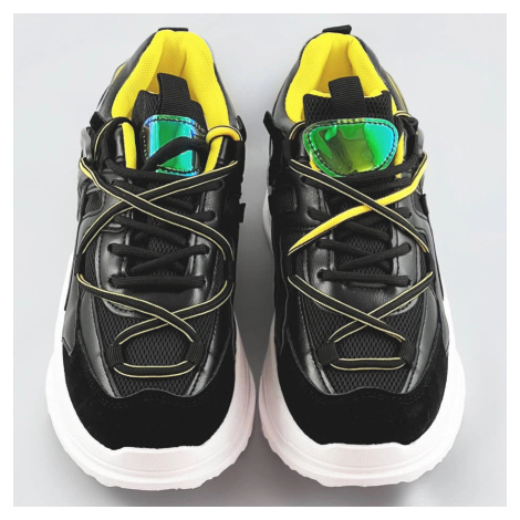 Černé dámské sneakersy se dvojitými tkaničkami (7001) C'M Paris