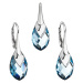Evolution Group Sada šperků s krystaly Swarovski náušnice a přívěsek modrá slza 39169.4