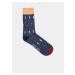 Sada pěti párů vzorovaných ponožek v oranžové a modré barvě Jack & Jones Poul