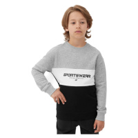 4F JUNIOR-SWEATSHIRT-JAW23TSWSM630-27M-COLD LIGHT GREY MELANGE Šedá