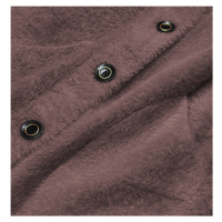 Krátký přehoz přes oblečení v tmavě barvě typu alpaka na knoflíky model 18035556 - MADE IN ITALY