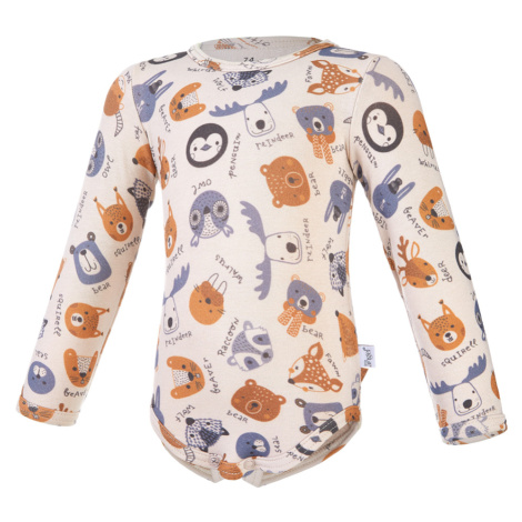 Body tričko smyk TISK Outlast® - latte barevná zvířátka 74