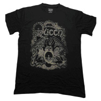 Queen Tričko Ornate Crest Unisex Black