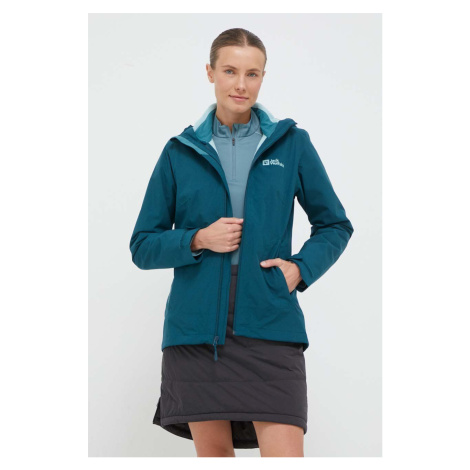 Outdoorová bunda Jack Wolfskin Moonrise 3in1 zelená barva