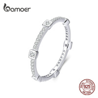 Třpytivý stříbrný prsten SCR551 LOAMOER