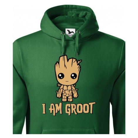 Pánská  mikina Groot z filmu Strážci galaxie - Já jsem Groot na mikině BezvaTriko