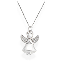 Amen Jemný stříbrný náhrdelník se zirkony Angels A2BB (řetízek, přívěsek)