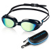 Plavecké brýle Aqua Speed Vortex Mirror White/Blue/Rainbow Mirror