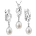 Evolution Group Luxusní stříbrná souprava s pravými perlami Pavona 29021.1 (náušnice, řetízek, p