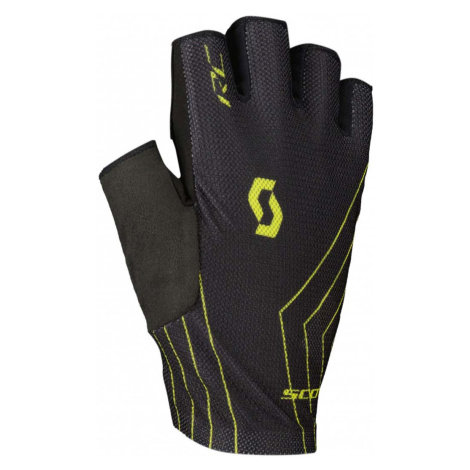 SCOTT Cyklistické rukavice krátkoprsté - RC TEAM LF 2022 - černá/žlutá