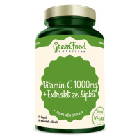 GreenFood Vitamín C + Extrakt ze šípků 1000mg 60 kapslí
