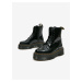 Černé lesklé kotníkové kožené boty na platformě Dr. Martens Jadon 8 Eye Boot