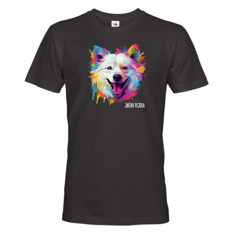 Pánské tričko s potiskem plemene  Americký eskimácky pes s volitelným jménem BezvaTriko