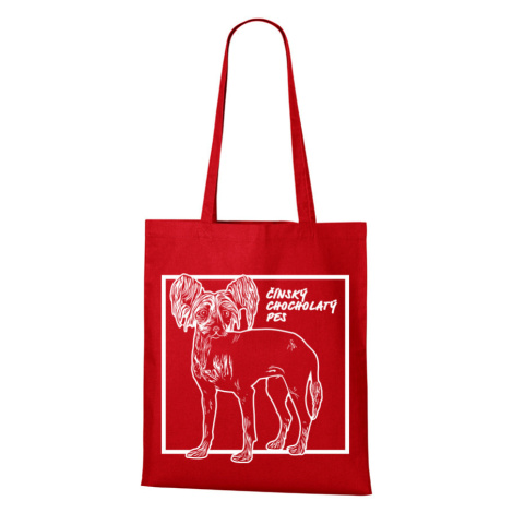 Ekologická nákupní taška s potiskem Čínského chocholatého psa BezvaTriko