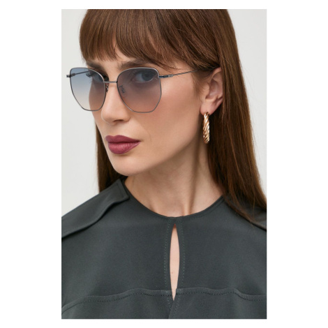 Sluneční brýle MCQ dámské, tmavomodrá barva Alexander McQueen