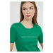 Bavlněné tričko United Colors of Benetton zelená barva