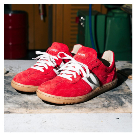 Botas × Footshop Red - Pánské kožené tenisky / botasky červené česká výroba ze Zlína Vasky