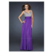 luxusní fialové společenské plesové šaty Bella
