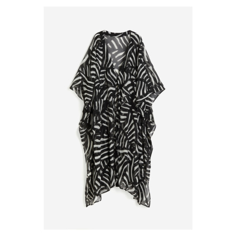 H & M - Šifonový plážový kaftan - černá H&M