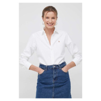 Bavlněná košile  Polo Ralph Lauren bílá barva, regular, s klasickým límcem