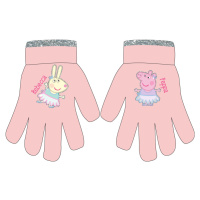 Prasátko Pepa - licence Dívčí rukavice - Prasátko Peppa 52421100, lososová Barva: Lososová