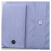 Pánská košile klasická modré barvy s pruhovaným vzorem 11384