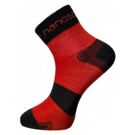nanosox AG-TIVE CYKLON ponožky - černo/červené