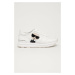 Kožené boty Karl Lagerfeld bílá barva, na platformě