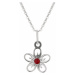 Praqia Dívčí stříbrný náhrdelník Jabloňový květ KO5103_BR030_40_RH (řetízek, přívěsek)