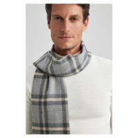 DEFACTO Men's Plaid Patterned Woven Scarf