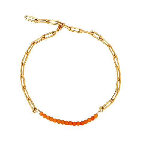 Náramek Orange Beads Wire Planet Shop