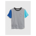 Modro-šedé klučičí bavlněné tričko s kapsičkou GAP
