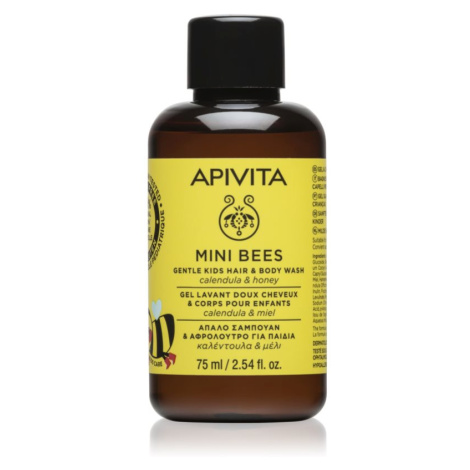 Apivita Kids Mini Bees dětský šampon na vlasy i tělo 75 ml