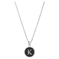 Troli Originální ocelový náhrdelník s písmenem K