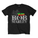 Bob Marley Tričko Distressed Logo Unisex Black