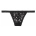 Victorias Secret sexy krajkové kalhotky Floral Lace V-string Panty černé