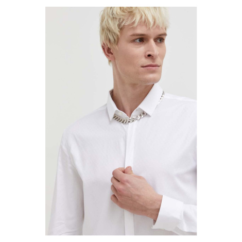 Košile HUGO bílá barva, slim, s klasickým límcem, 50508324 Hugo Boss