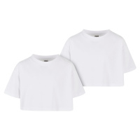 Dívčí krátké tričko Short Kimono Tee - 2 Pack bílé+bílé