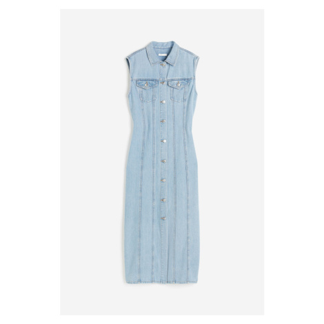 H & M - Džínové šaty bez rukávů - modrá H&M