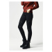 Ladies Stretch Biker Pants - black