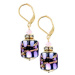 Lampglas Romantické náušnice Sakura Cubes s 24karátovým zlatem v perlách Lampglas ECU46