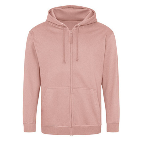 Just Hoods Pánská mikina na zip JH050 Dusty Pink