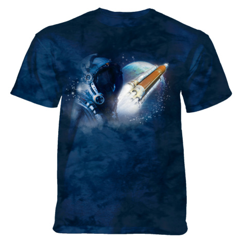 Pánské batikované triko The Mountain - ARTEMIS ASTRONAUT - vesmír - modrá